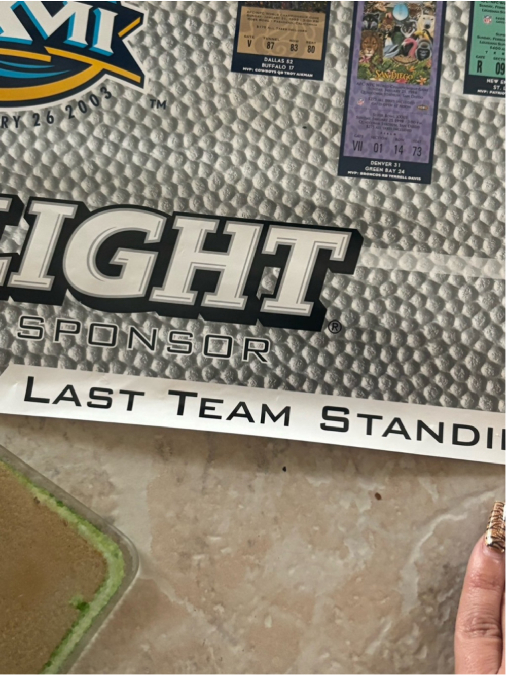 Vintage NFL Super Bowl XXXVII2003 Coors Light Last Team Standing Poster 27 x 19” - Picture 4 of 4